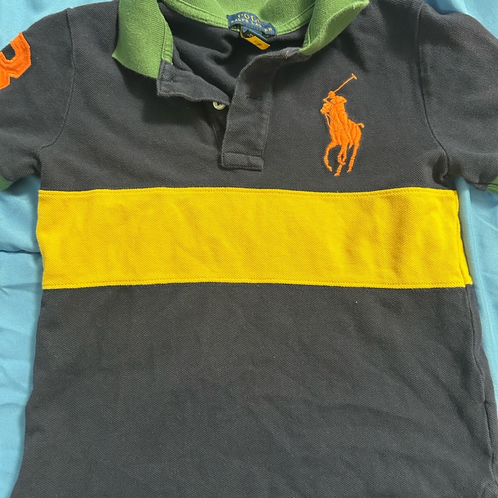 Polo by Ralph Lauren Kids Black and Yellow Polo Shirt